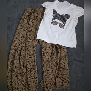 SHEIN Young Girl Figure Graphic Tee‎ & Dalmatian
